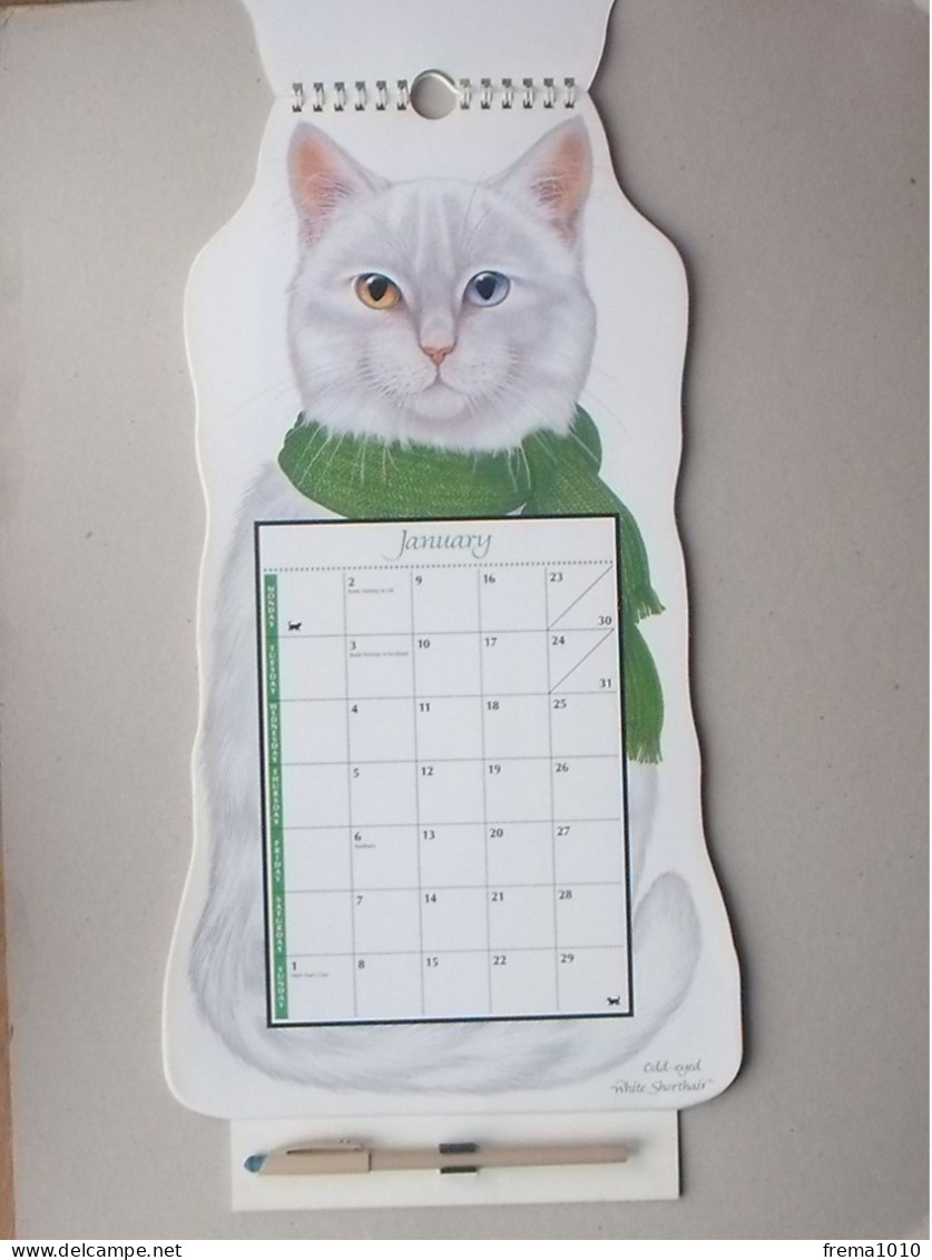 CALENDRIER MARKS & SPENCER 1995 Très Grand Format (glacé): Thème LES DIFFERENTES RACES DE CHATS Burmese Birman Perse - Grossformat : 1991-00