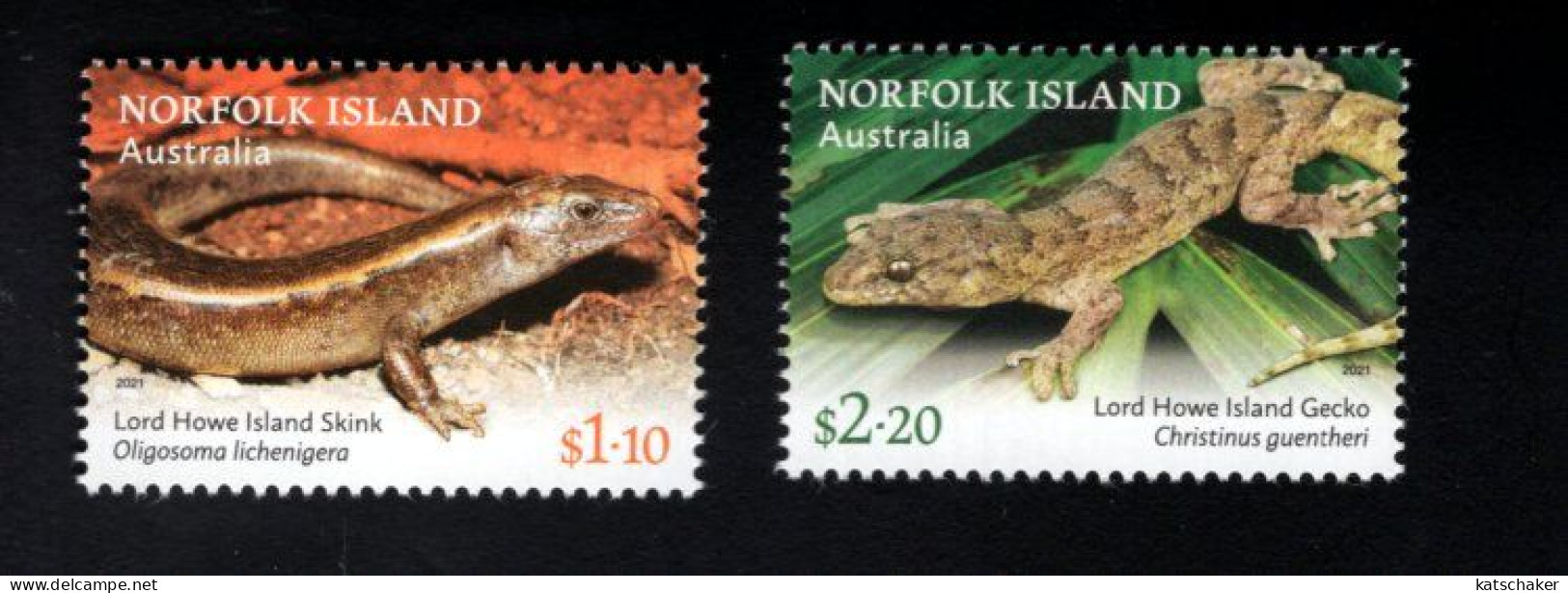 1960128658 2020 SCOTT 1162 1163  (XX)  POSTFRIS MINT NEVER HINGED - FAUNA - LIZARDS - Norfolk Island