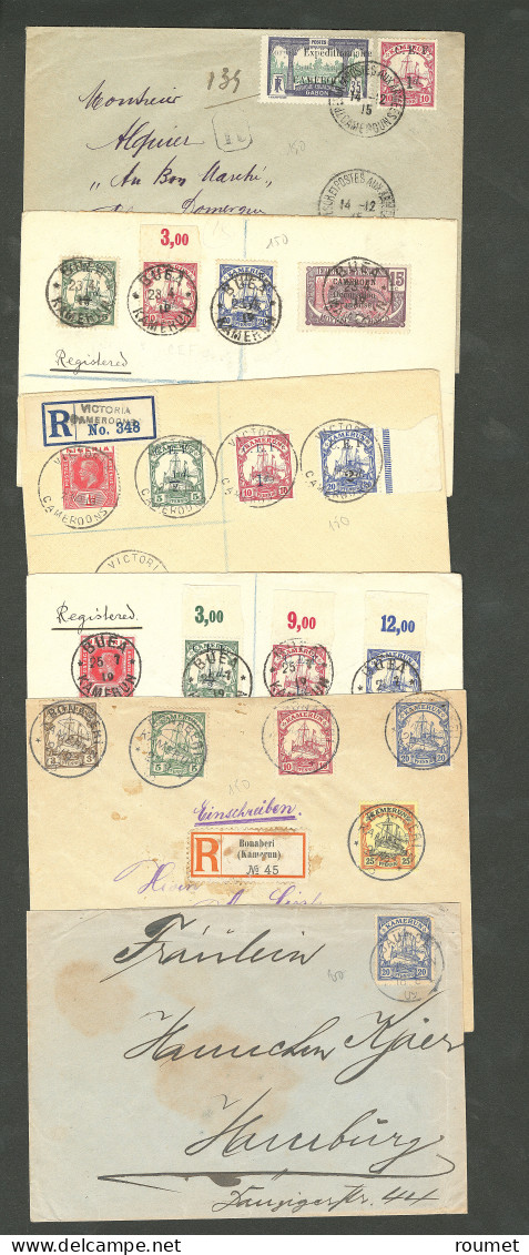 Lettre 1892-1919, 20 Enveloppes Ou CP + 1 Devant D'enveloppe Du Cameroun. - TB - Andere & Zonder Classificatie