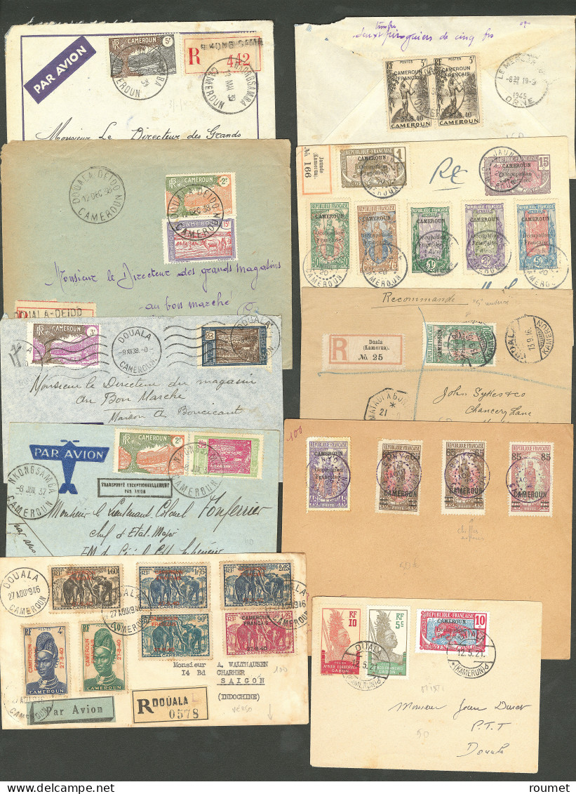 Lettre 1916-1957, 20 Enveloppes Affranchies Du Cameroun. - TB - Altri & Non Classificati