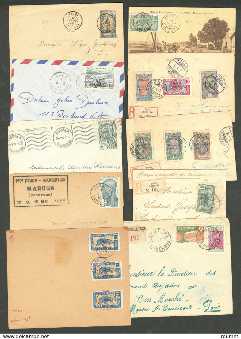 Lettre 1916-1957, 20 Enveloppes Affranchies Du Cameroun. - TB - Autres & Non Classés