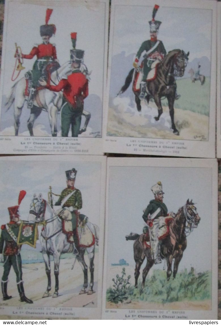 Bucquoy Lot 28 Cartes 1er Chasseur à Cheval    Uniformes 1er Empire - Uniforms