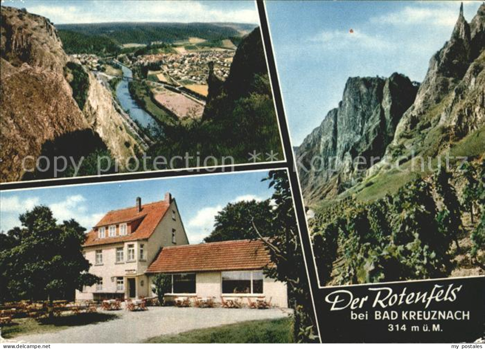 41806003 Rotenfels Restaurant Pension Rotenfels Totalansicht Felsformation Roten - Gaggenau