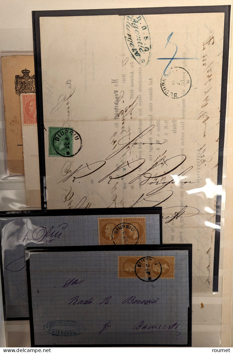 Lot. 1872-1880 (Poste), Valeurs, Nuances, Multiples Et Obl Divers, + Une Vingtaine De Plis Et Enveloppes Divers, En 1 Cl - Other & Unclassified