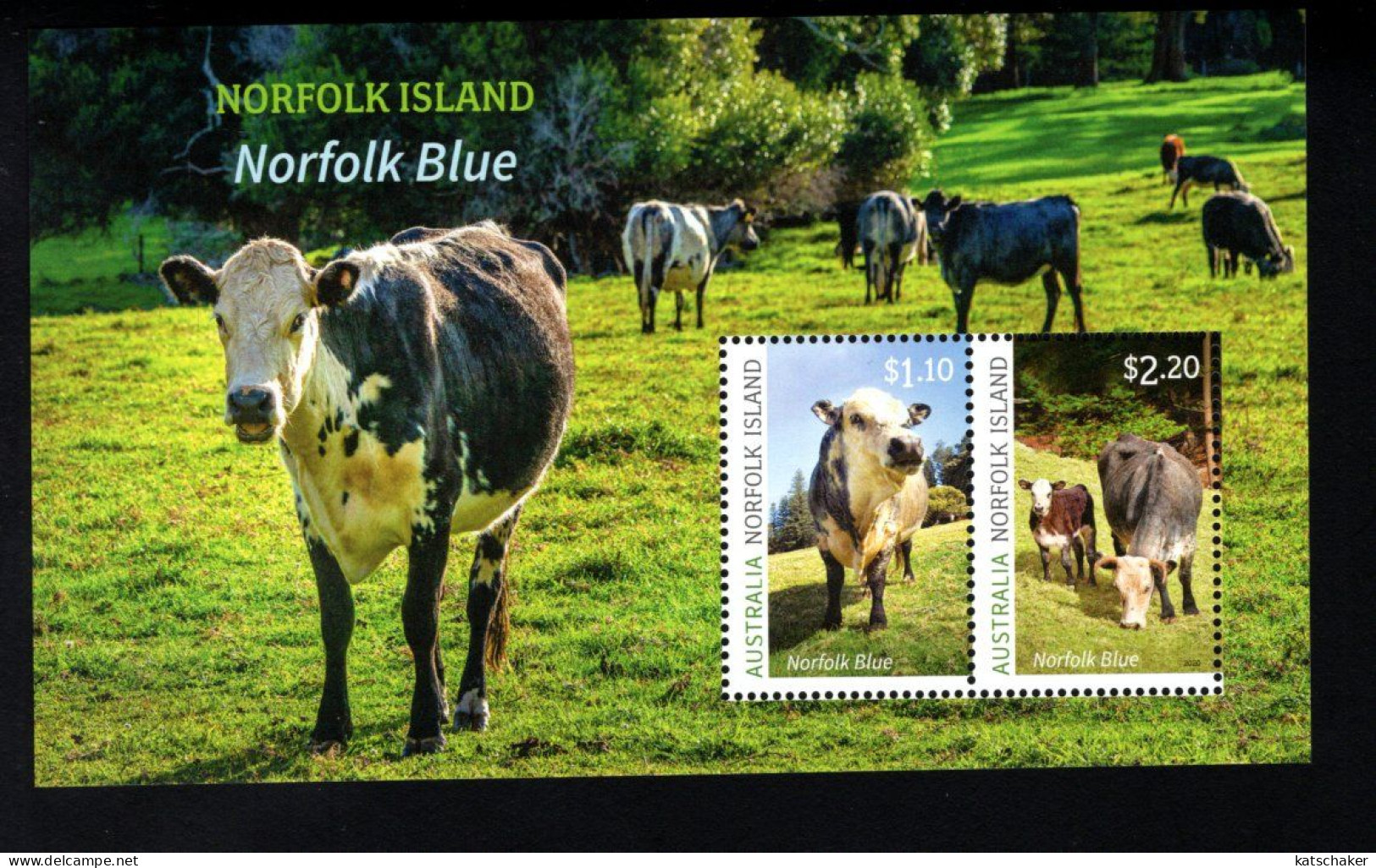 1960135069 2020 SCOTT 1157A  (XX)  POSTFRIS MINT NEVER HINGED - FAUNA - NORFOLK BLUE CATTLE - Norfolk Island