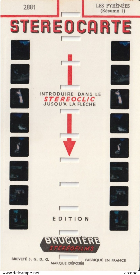 Stereocarte Bruguiere 2881 Les Pyrenees Resume 1 - Stereoscoopen