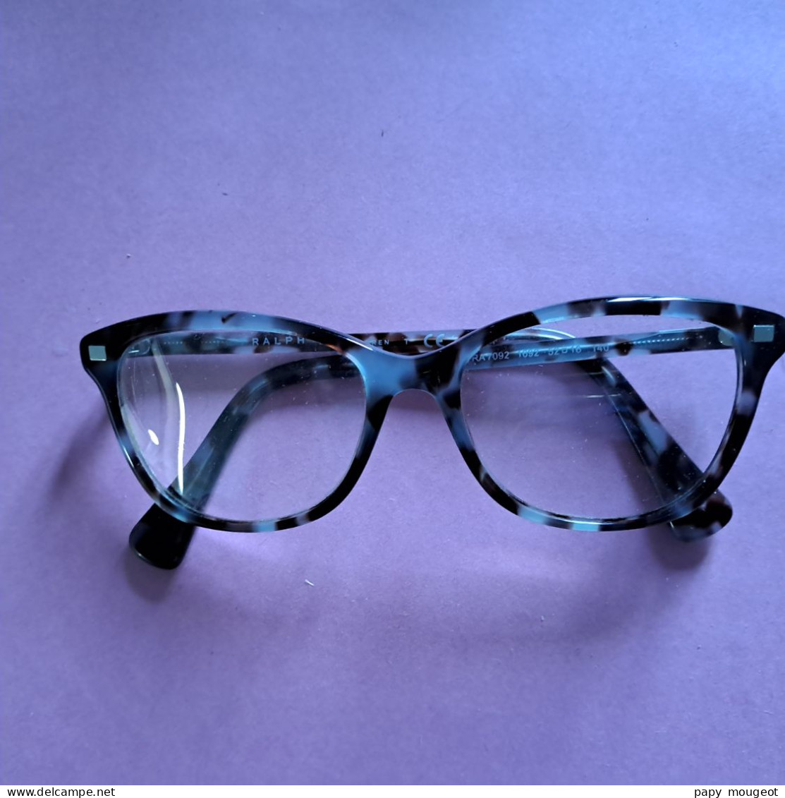 Lunettes De Vues Femme En Bakélite Bleu Et Noir Ralph Lauren RA7092 Avec Boitier Perfecto "Scholl" - Gafas/Lentes