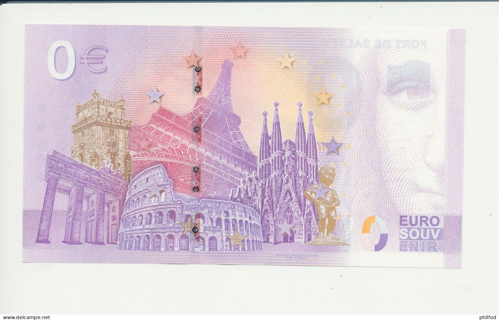 Billet Touristique  0 Euro  - FORT DE SALSES  - UEGC- 2022-2 -  N° 1260 - Sonstige & Ohne Zuordnung