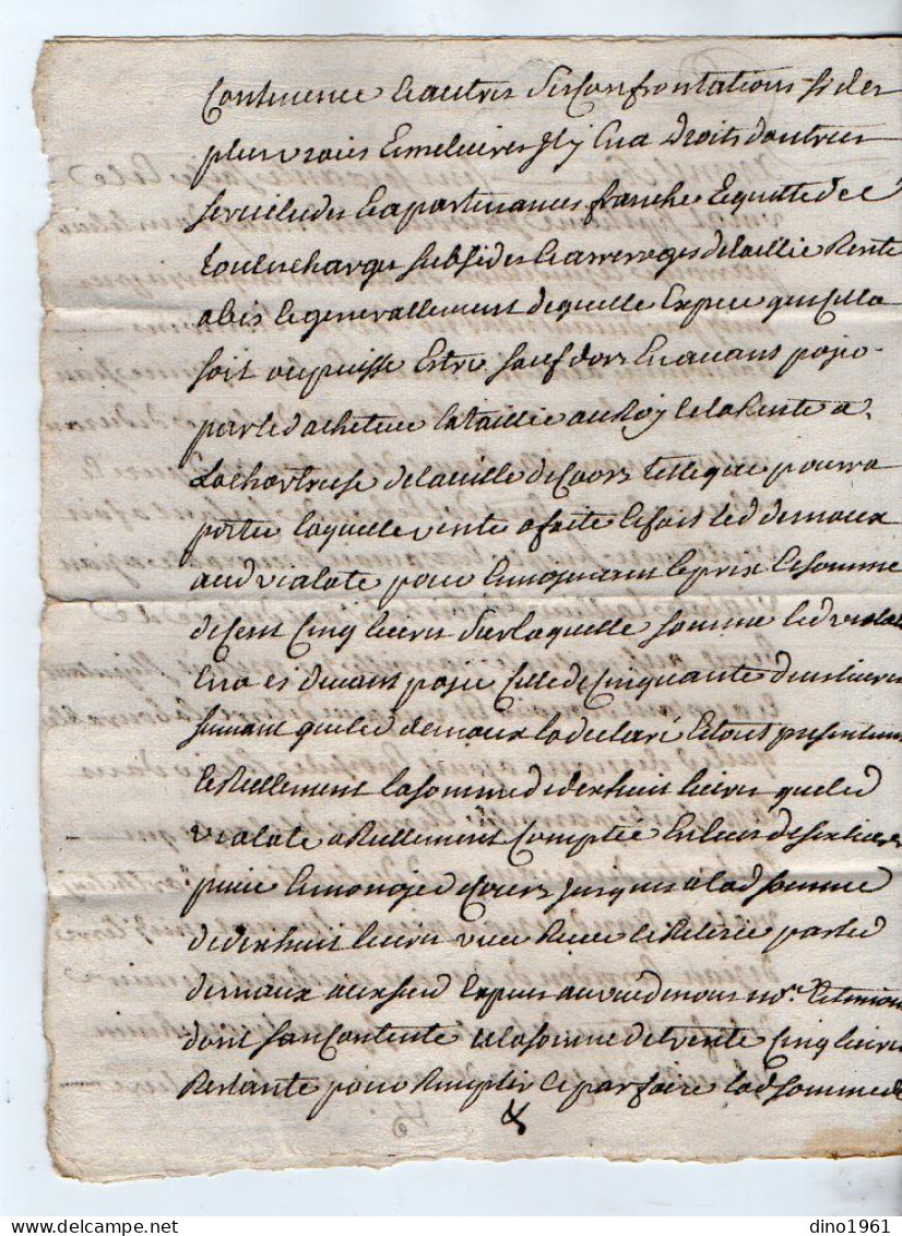 VP22.957 - Cachet De Généralité De MONTAUBAN - Acte De 1776 - Achat De Terre ..... - Cachets Généralité