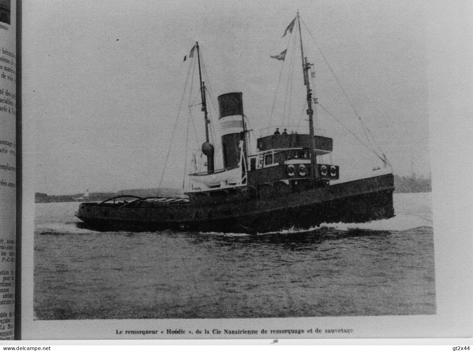 HOÉDIC, Remorqueur De La Cie. Nazairienne De Remorquage Et De Sauvetage,  ---repro---- - Tugboats