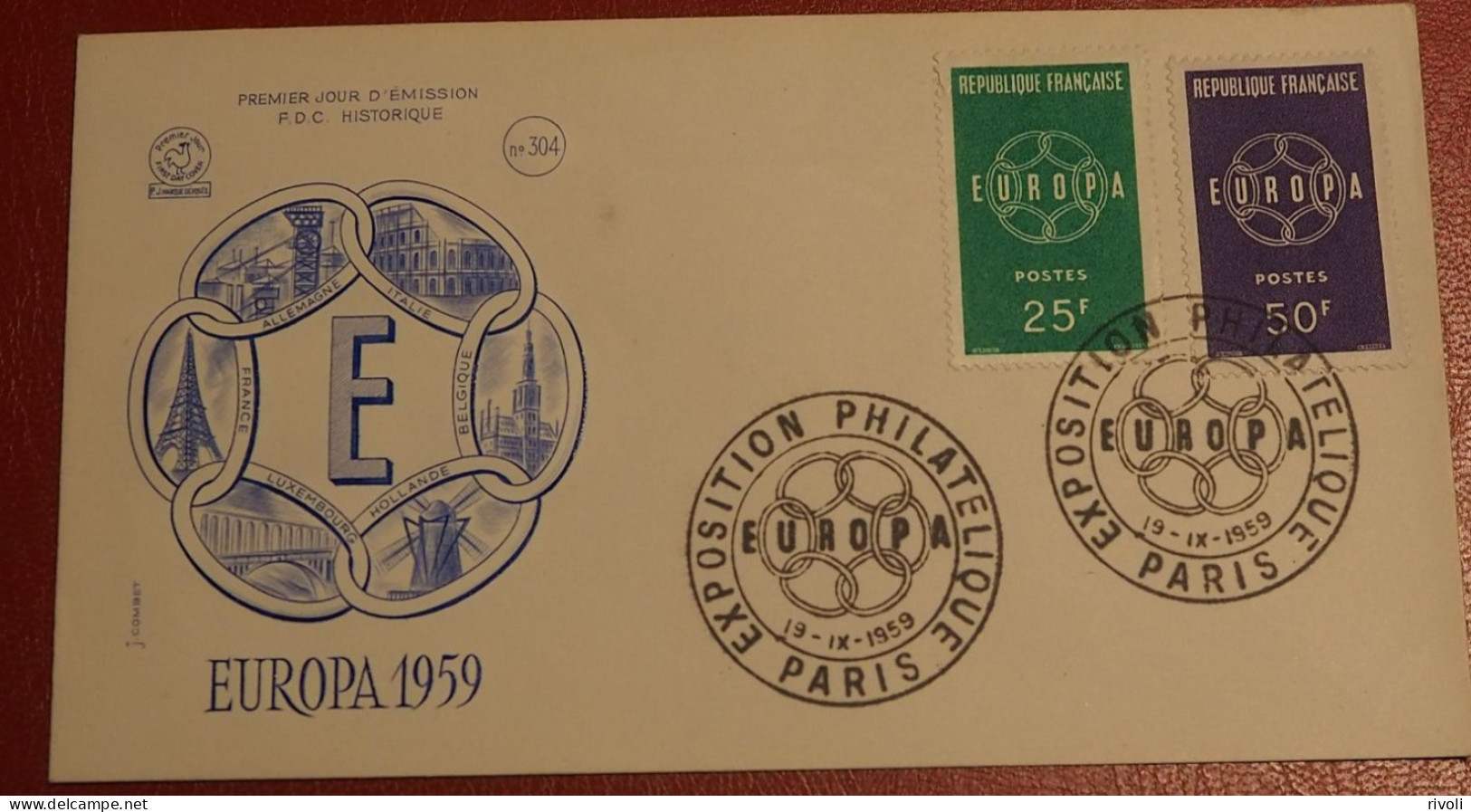 EUROPA CEPT 1959 FDC FRANCE YVERT Nº 1218/1219 - 1959