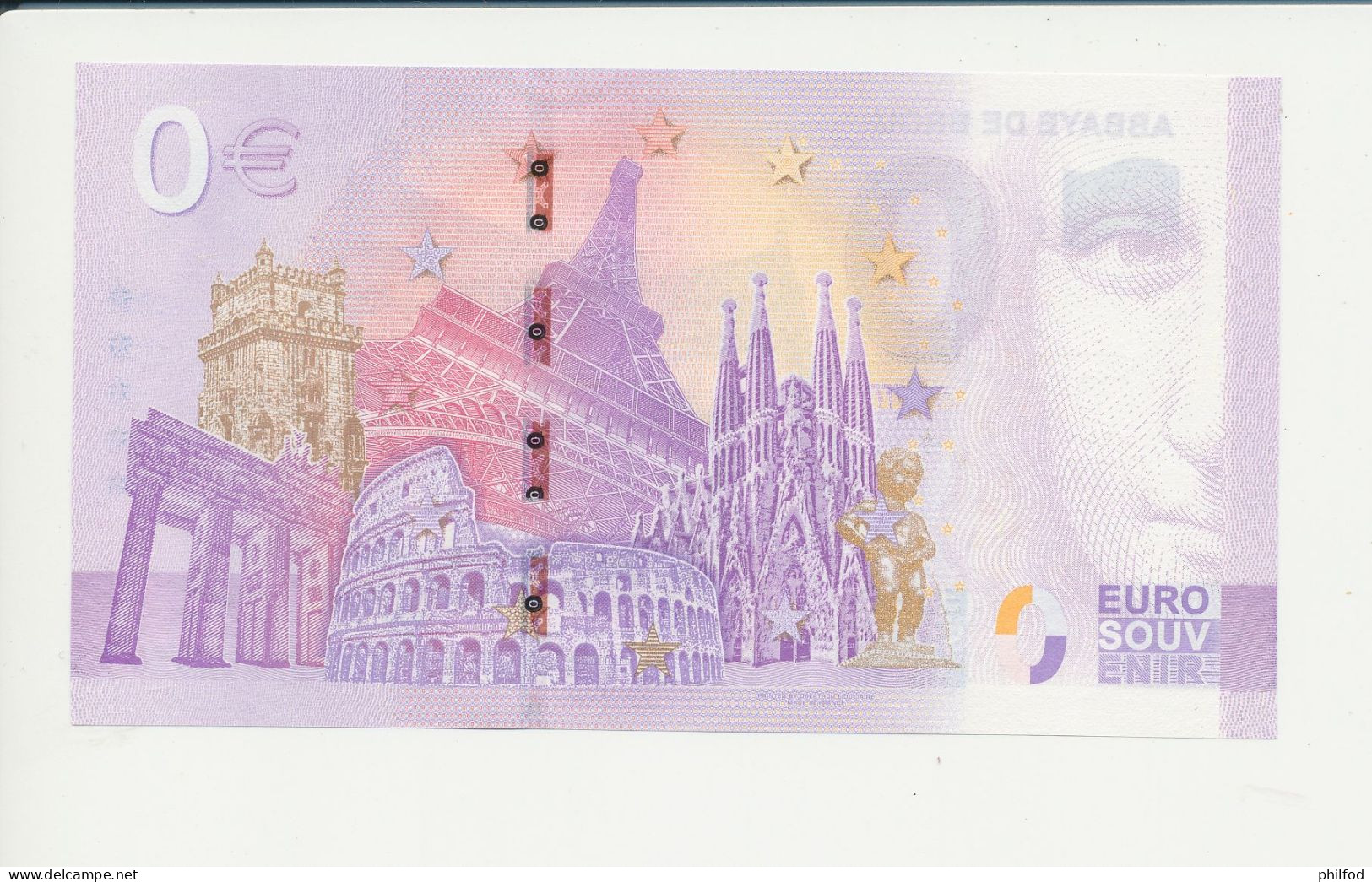 Billet Touristique  0 Euro  - ABBAYE DE BROU - UEGF - 2022-1 -  N° 50 - Altri & Non Classificati