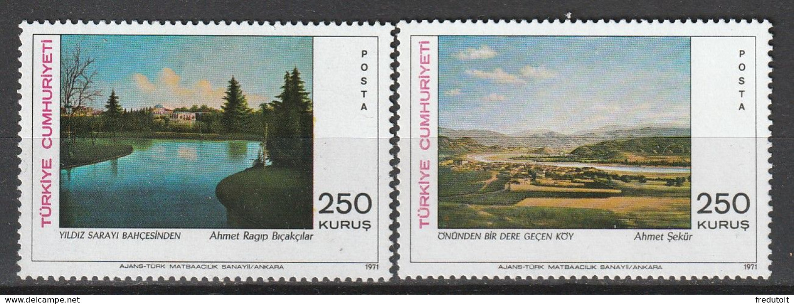 TURQUIE - N°1976/7 ** (1971) Tableaux - Ongebruikt