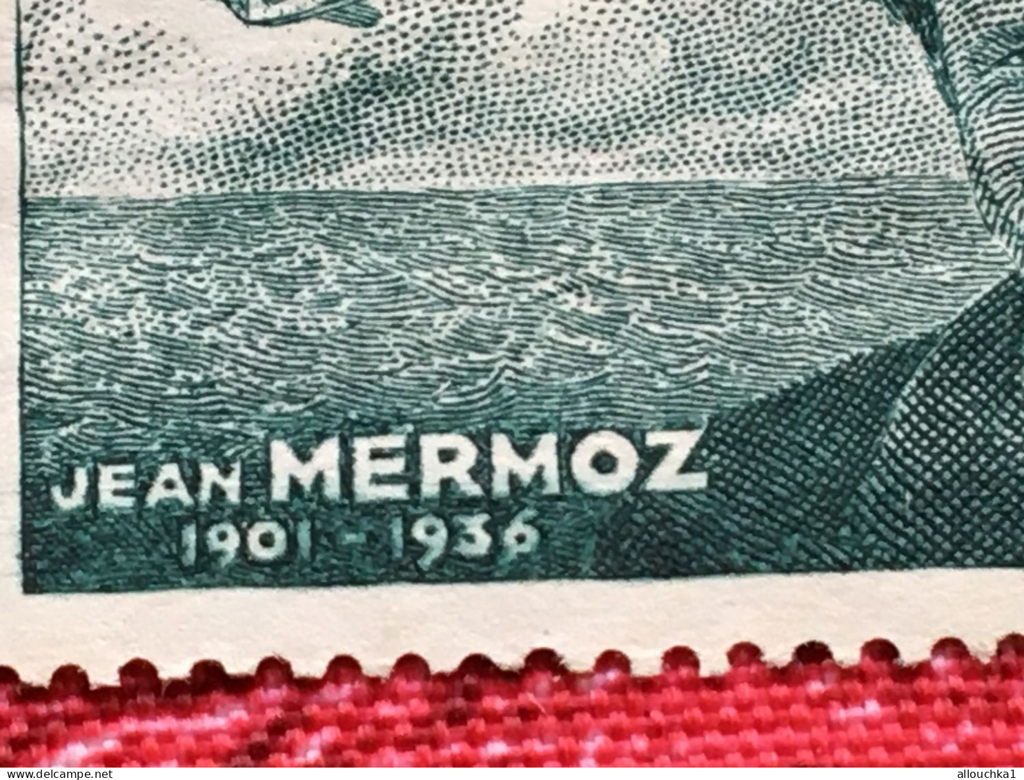 1936 Rare-Jean Mermoz-Aviation Aviateur-aérienne--Timbre Vignette Militaria-Erinnophilie-[E]Stamp-Sticker-Viñeta-Bollo - Aviazione