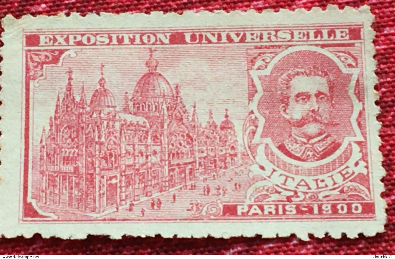 1900-Rare-Exposition Universelle Paris * Italie -Timbre Vignette Militaria-Erinnophilie-[E]Stamp-Sticker-Viñeta-Bollo - Tourism (Labels)