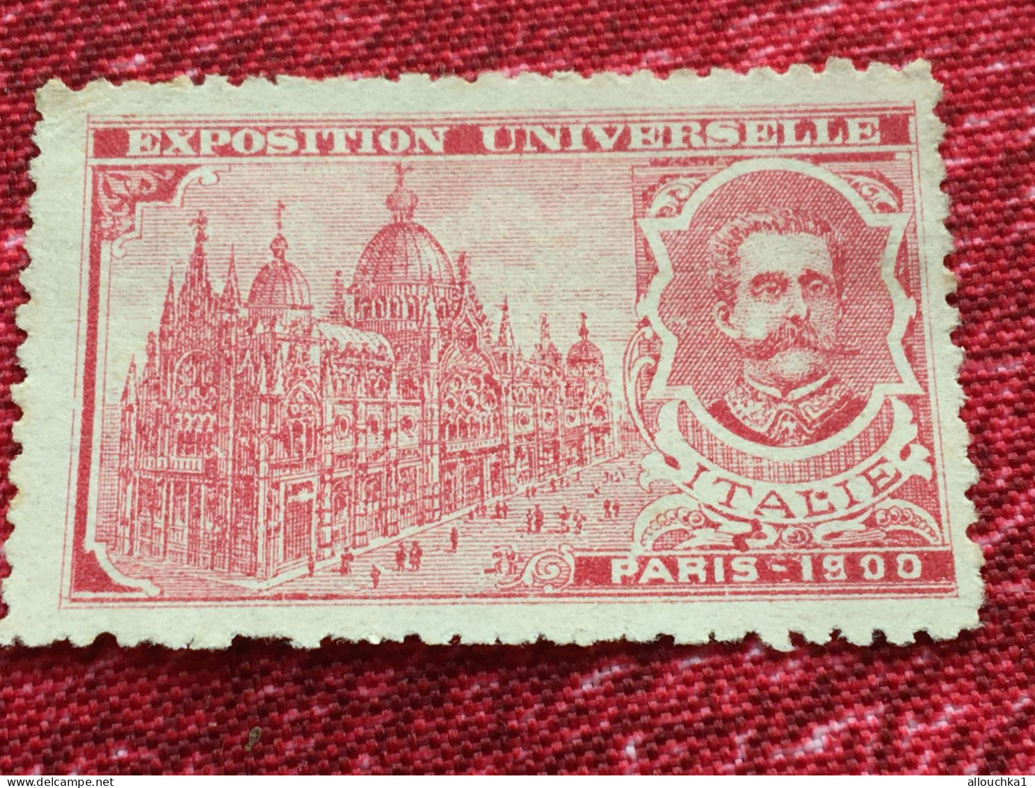 1900-Rare-Exposition Universelle Paris * Italie -Timbre Vignette Militaria-Erinnophilie-[E]Stamp-Sticker-Viñeta-Bollo - Tourisme (Vignettes)