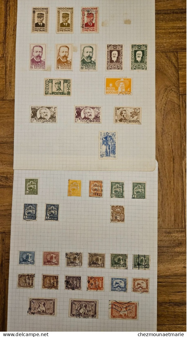 INDOCHINE TIMBRES YUNNANFOU KOUANG TCHEOU SERVICE POSTE AERIENNE TAXE EXPOSITION ROI EMPEREUR PETAIN DOUMER SURCHARGE - Andere & Zonder Classificatie