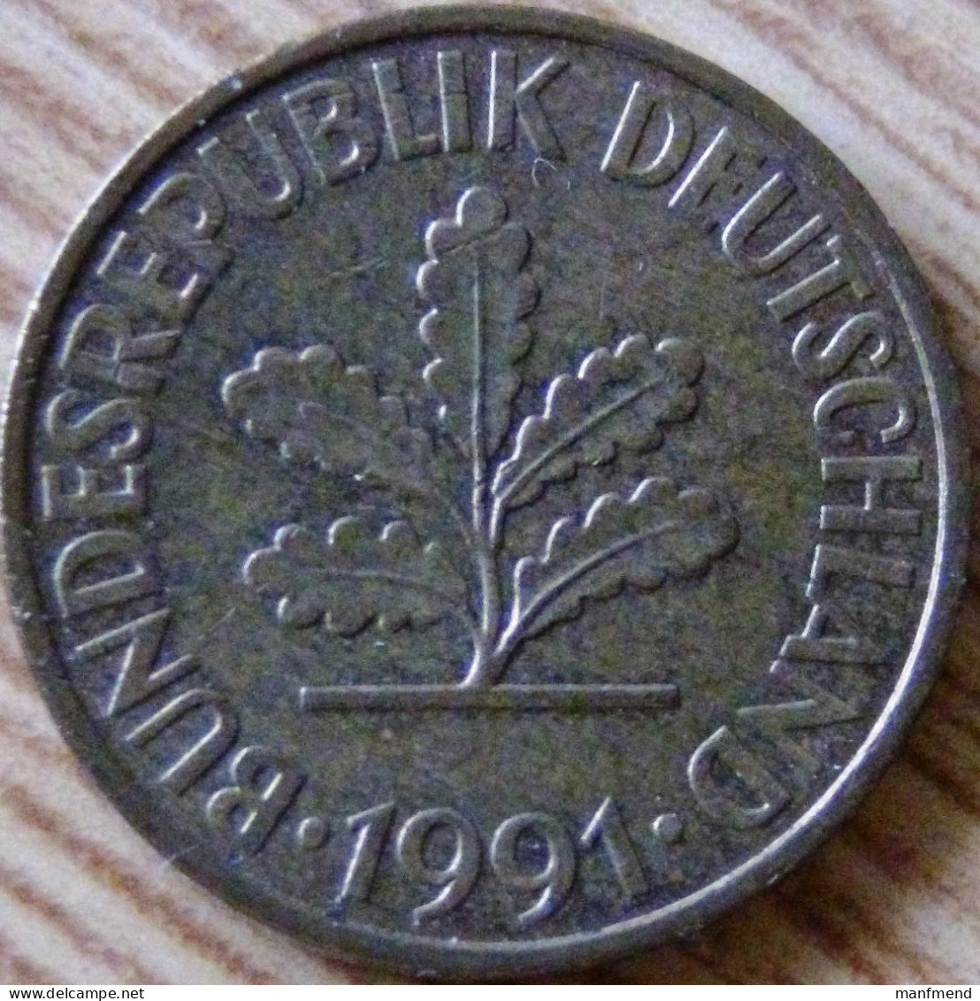 Germany - KM 108 - 1991 - 10 Pfennig - Mintmark "J" - Hamburg - VF - Look Scans - 10 Pfennig