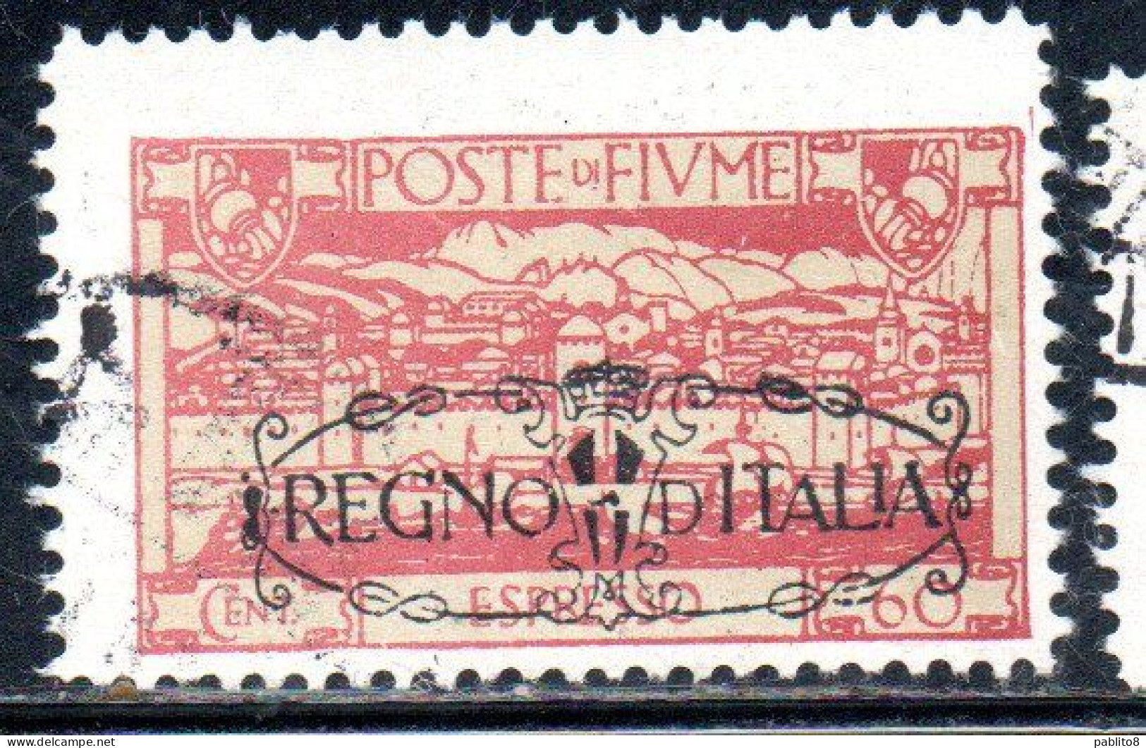 FIUME 1924 SAN VITO E SOGGETTI VARI SOPRASTAMPATO OVERPRINTED REGNO D'ITALIA ESPRESSI ESPRESSO 60c USATO USED - Fiume