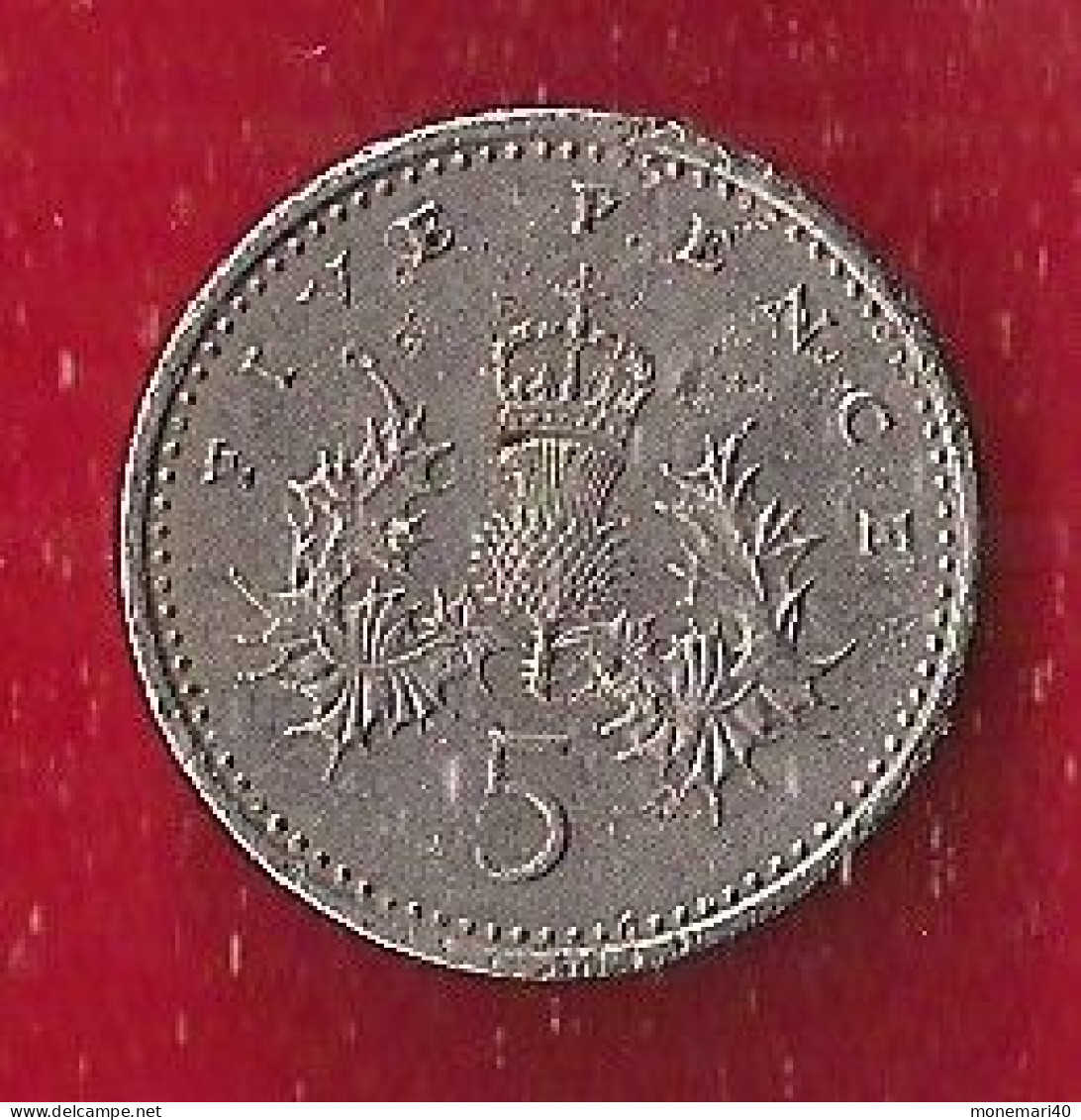 GRANDE-BRETAGNE - 5 PENCE - 1990. - 5 Pence & 5 New Pence