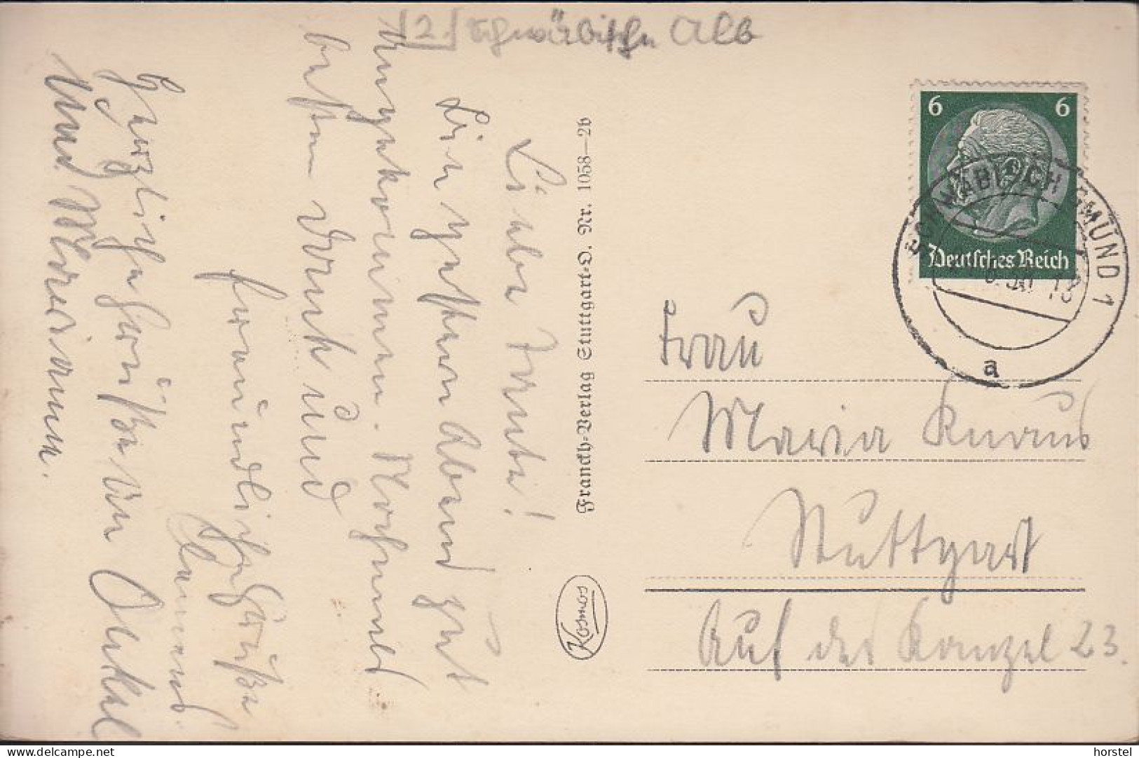 D-73525 Schwäbisch Gmünd - Alte Stadtansicht - 30er Jahre - Stamp - Schwaebisch Gmünd