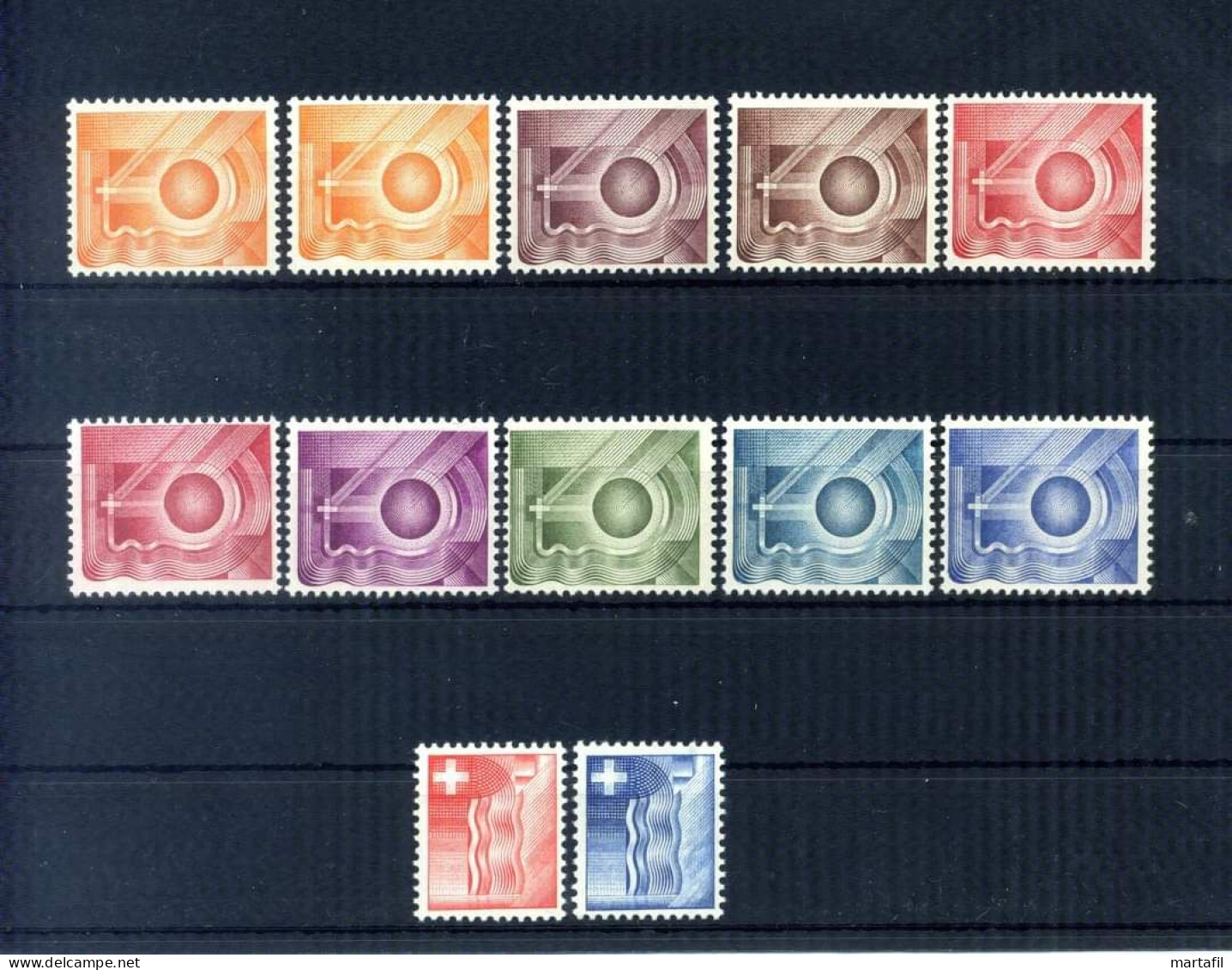 SVIZZERA - 12 Prove Di Colore, Non Comuni. Gomma Integra MNH ** - Errores & Curiosidades