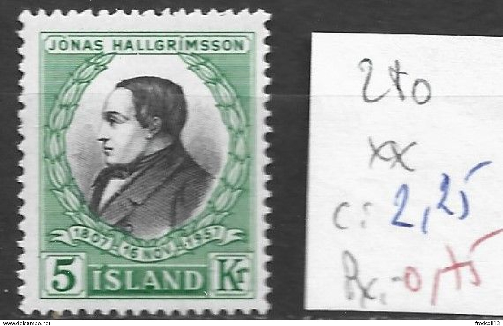 ISLANDE 280 ** Côte 2.25 € - Unused Stamps