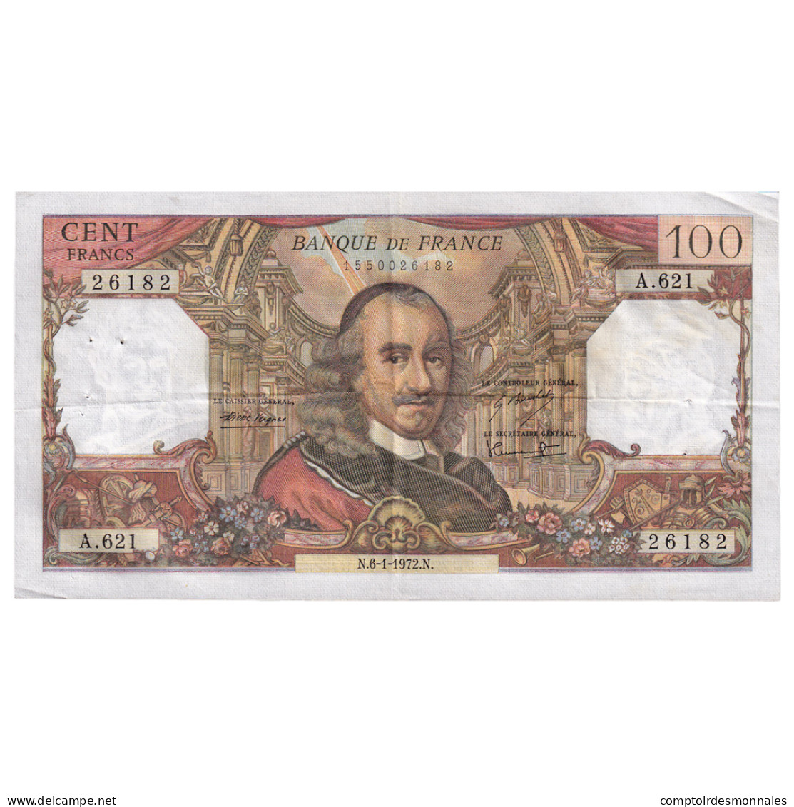 France, 100 Francs, Corneille, 1972, A.621, TTB, Fayette:65.38, KM:149d - 100 F 1964-1979 ''Corneille''