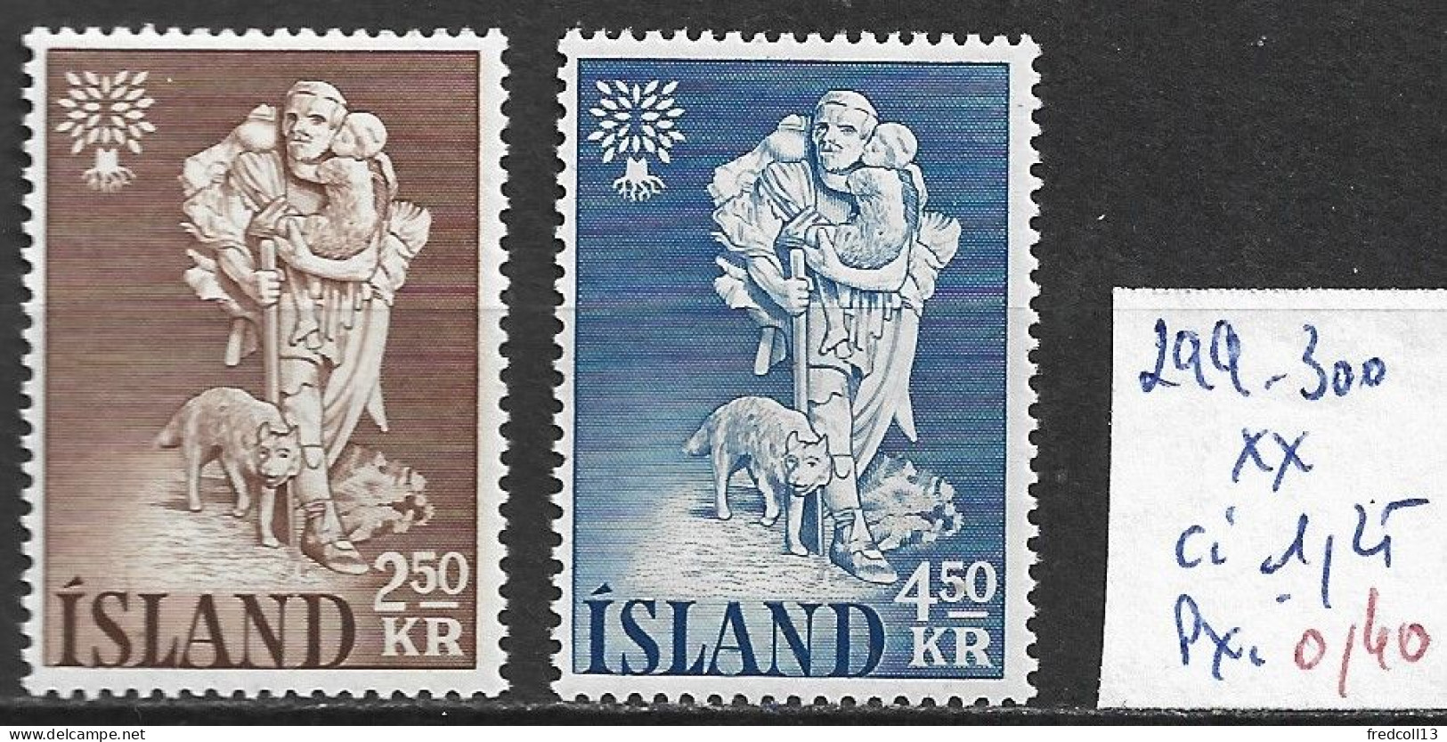 ISLANDE 299-300 ** Côte 1.25 € - Réfugiés