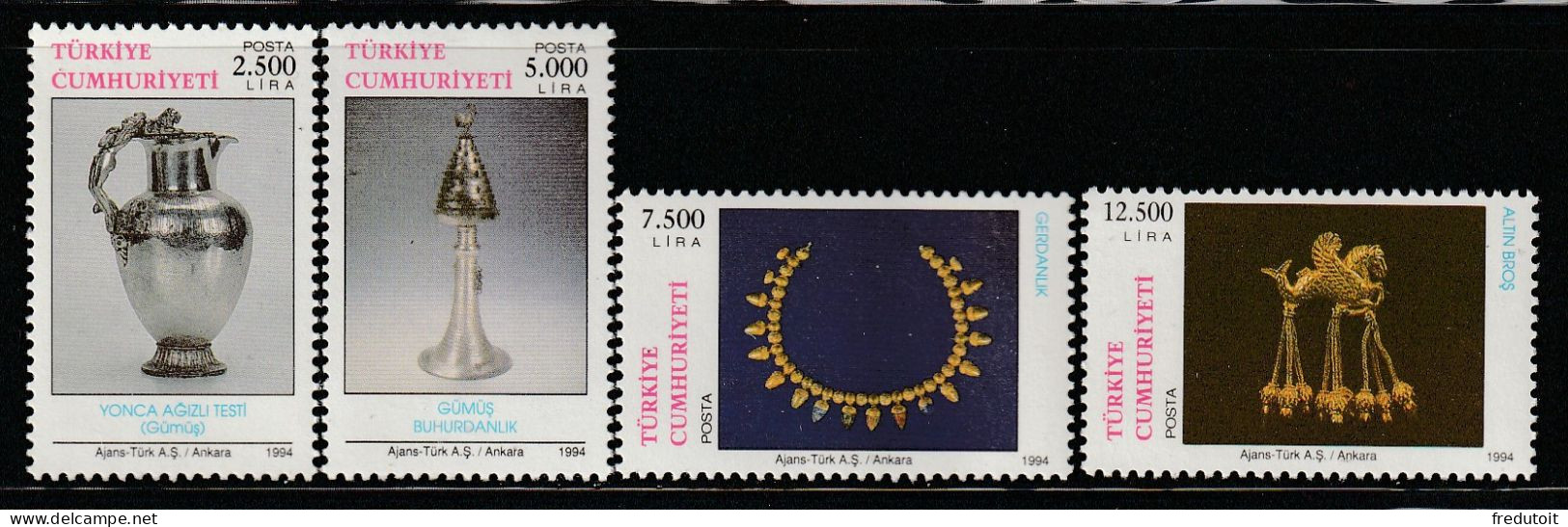 TURQUIE - N°2786/9 ** (1994) Oeuvres D'art - Unused Stamps