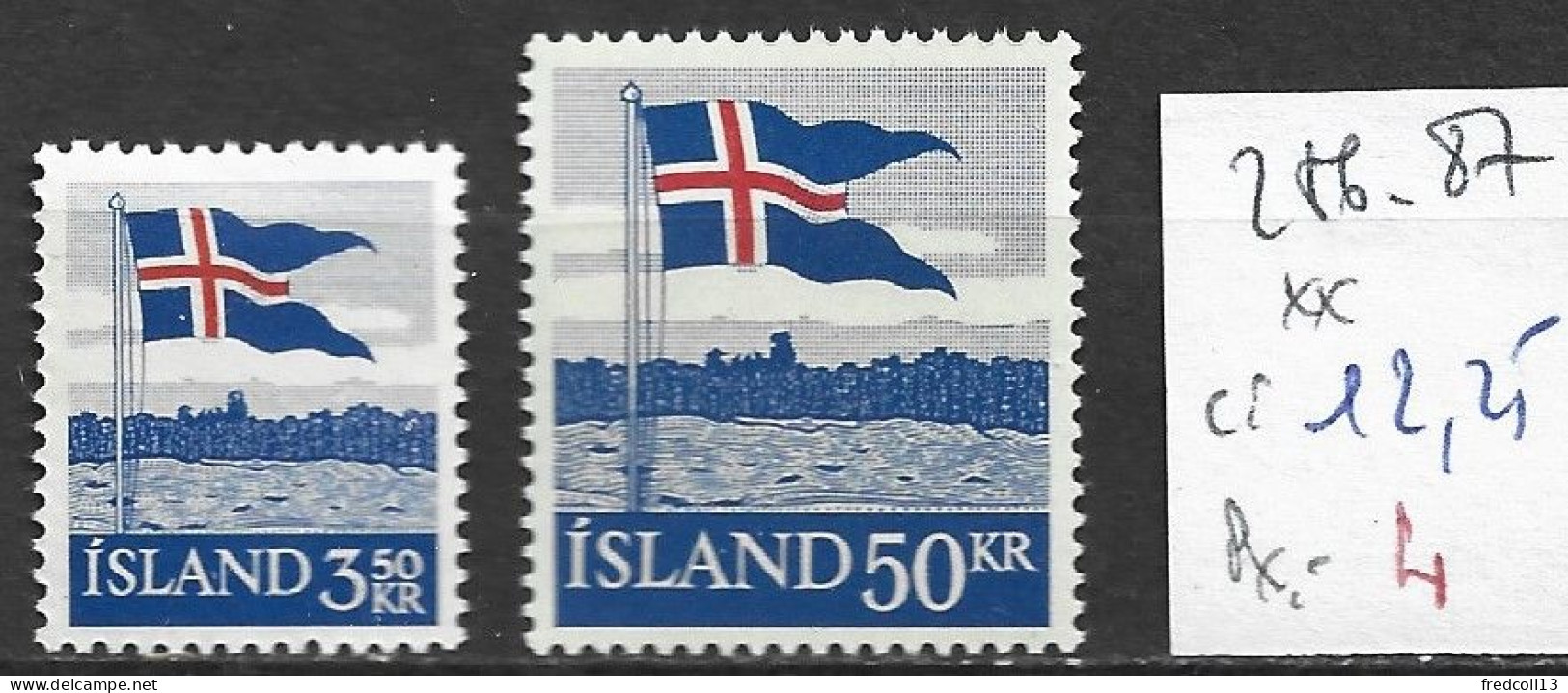 ISLANDE 286-87 ** Côte 12.25 € - Nuevos