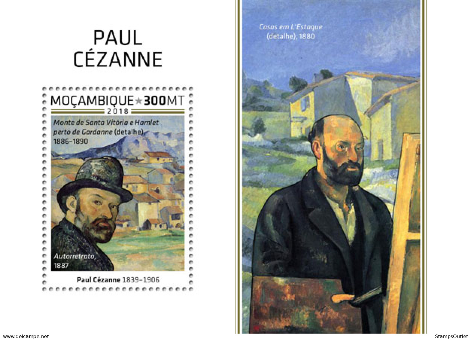 MOZAMBIQUE 2018 MNH  Paul Cezanne  Michel Code:  9815 / Bl.1403. Yvert&Tellier Code: 1358 - Mozambique