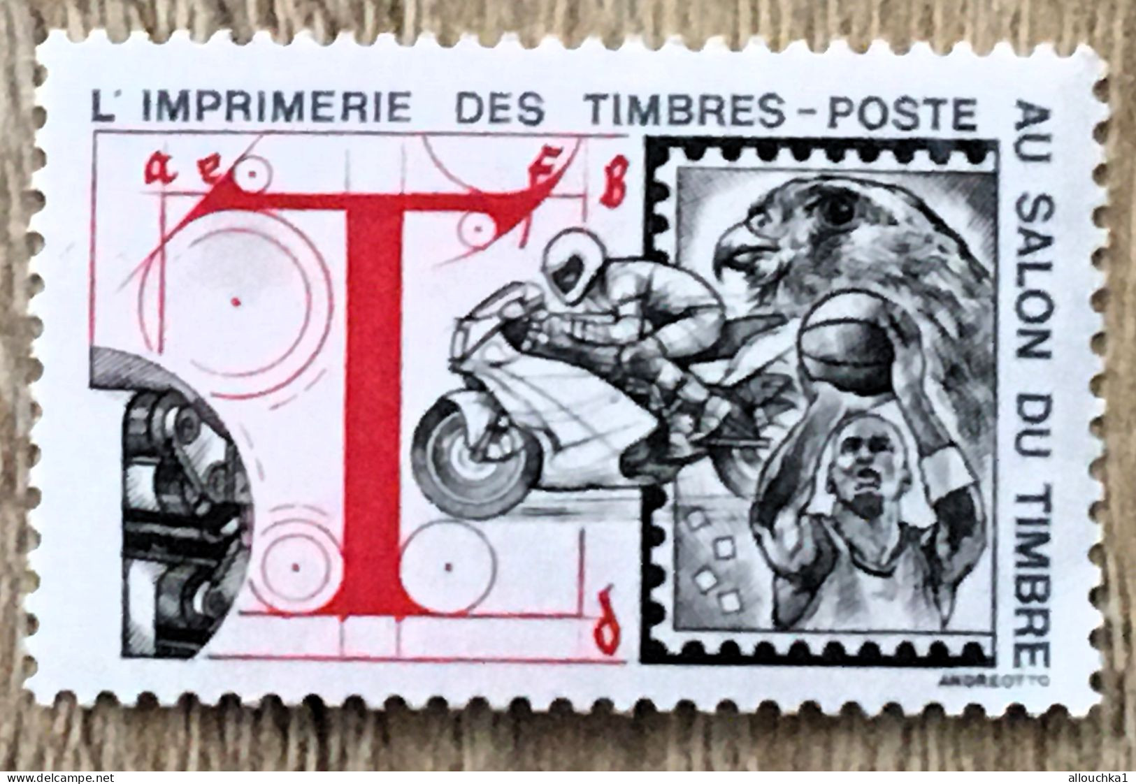 Imprimerie Timbres Poste Au Salon Du Timbre-2 Timbres Vignette**Expo-Philatélique-Erinnophilie-[E]Stamp-Sticker-Viñeta - Filatelistische Tentoonstellingen