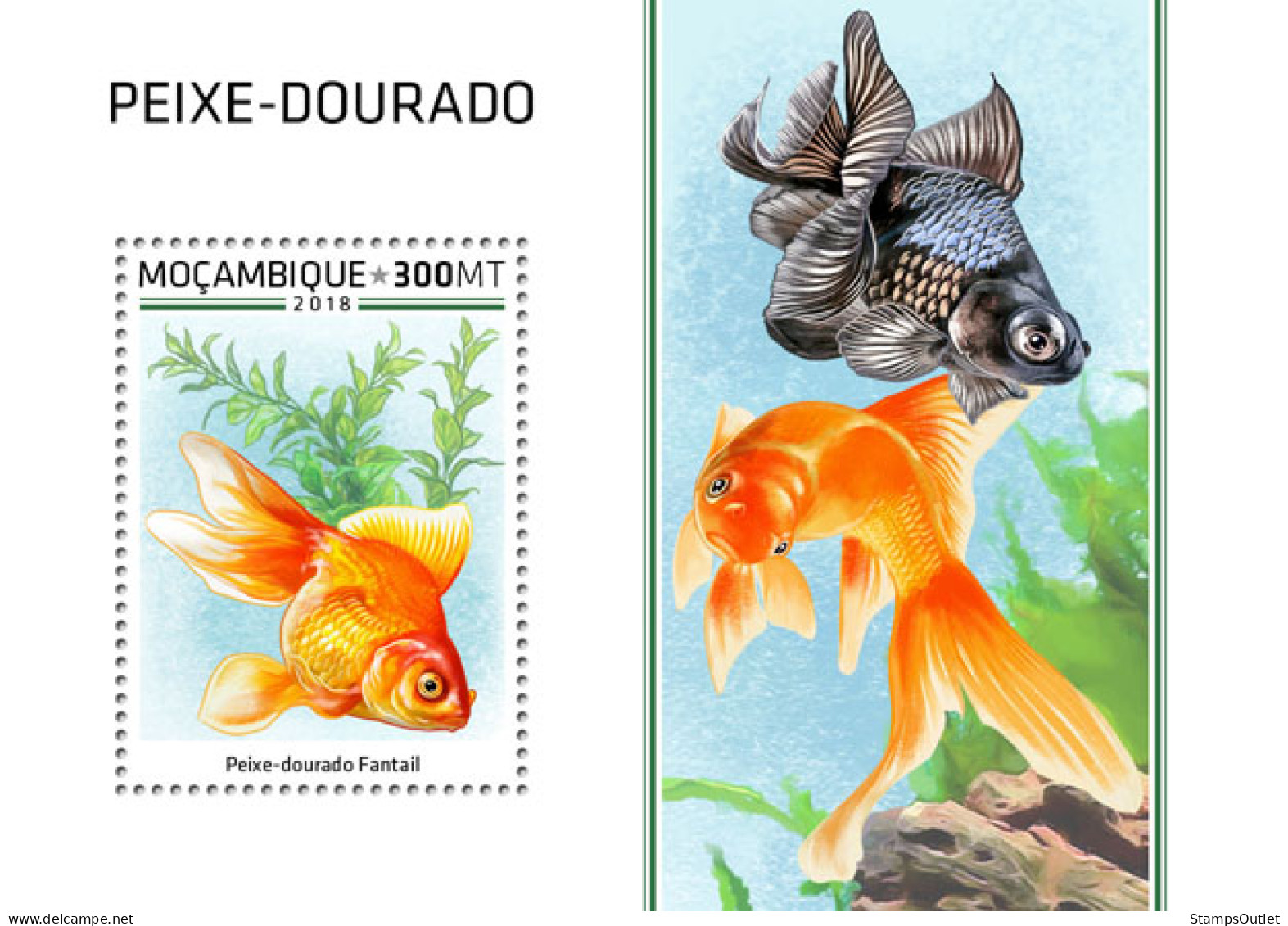 MOZAMBIQUE 2018 MNH  Goldfish  Michel Code: 9855 / Bl.1411. Yvert&Tellier Code: 1364 - Mozambique