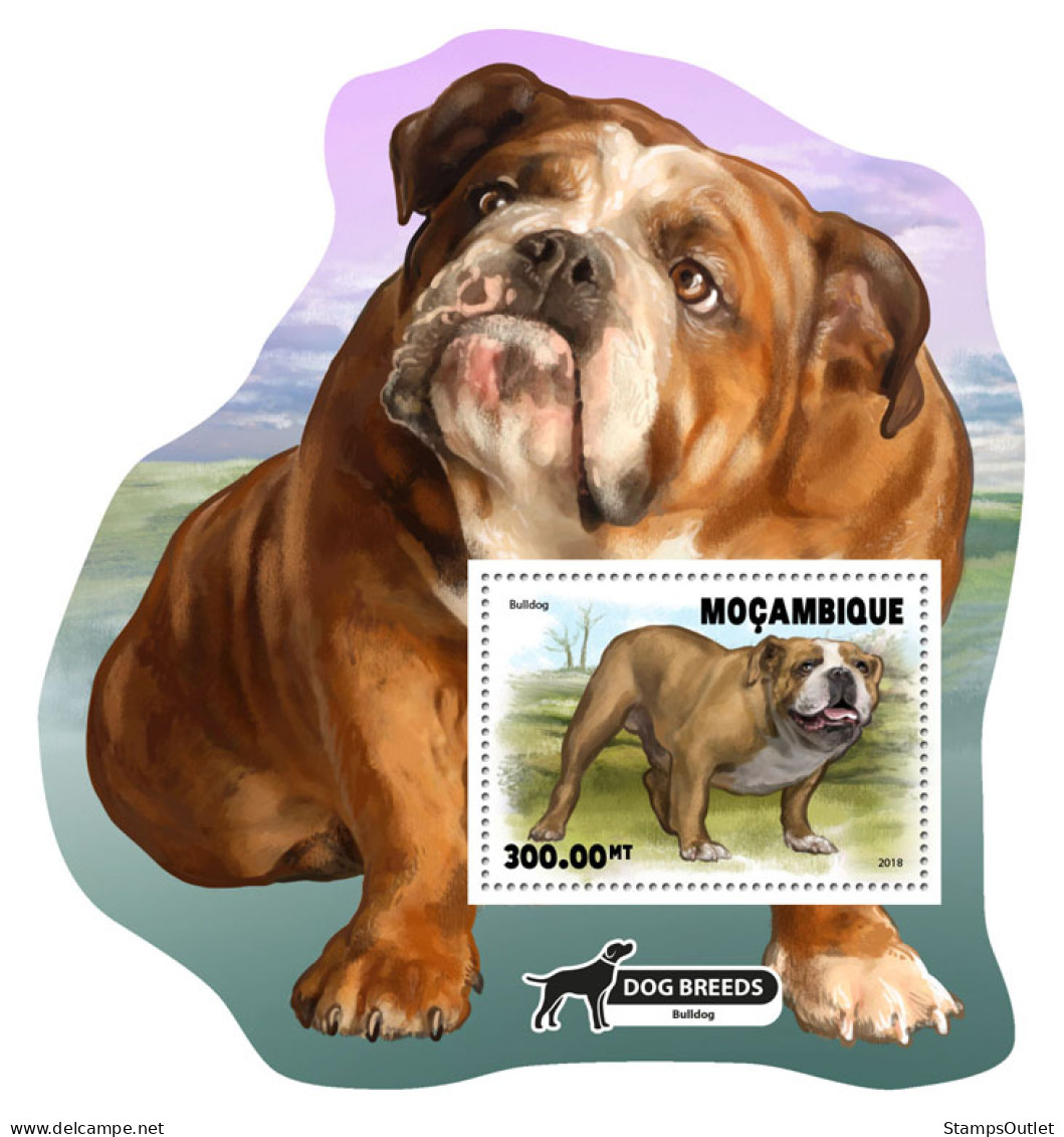 MOZAMBIQUE 2018 MNH  Dogs  Michel Code:  9790 / Bl.1398. Yvert&Tellier Code: 1365 - Mozambique