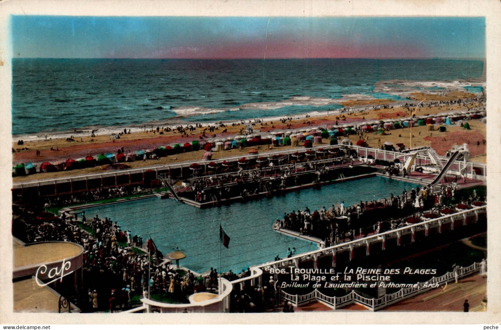 N°121992 -cpa Trouville -la Piscine- - Swimming