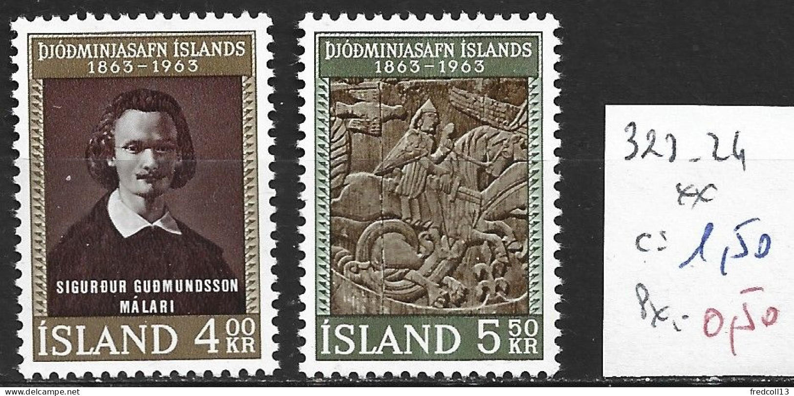 ISLANDE 323-24 ** Côte 1.50 € - Ongebruikt