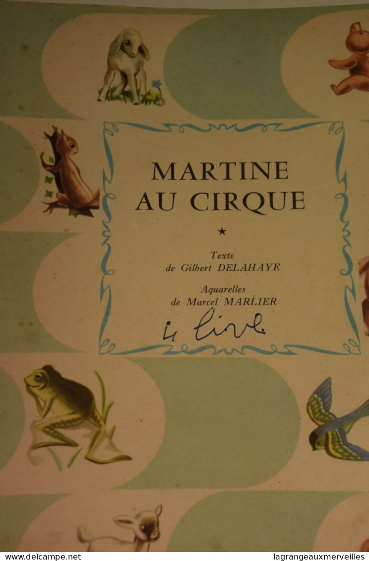 C33 Ancienne Bande dessinée Martine au cirque 1956 Casterman