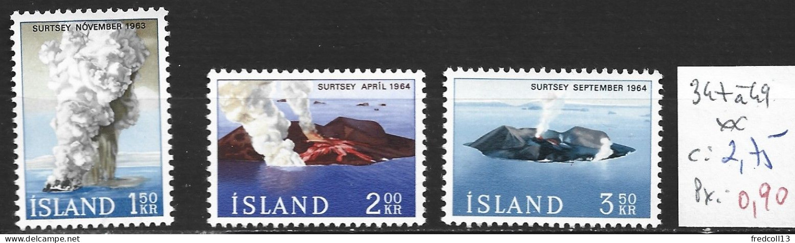 ISLANDE 347 à 49 ** Côte 2.75 € - Neufs