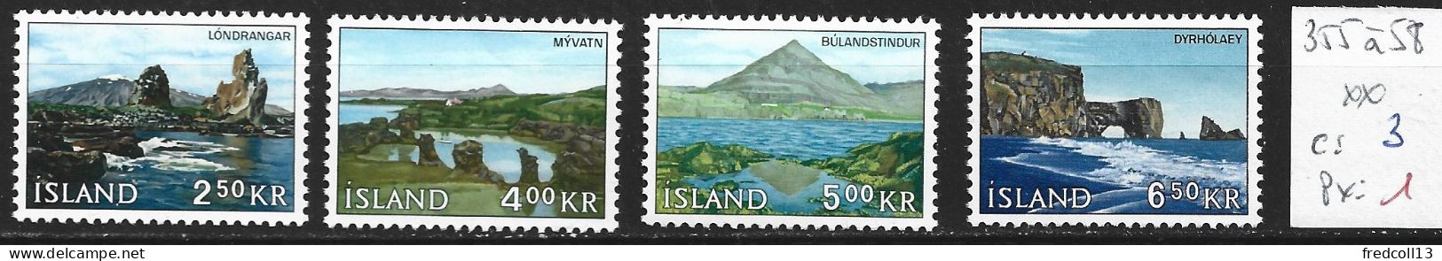 ISLANDE 355 à 58 ** Côte 3 € - Neufs