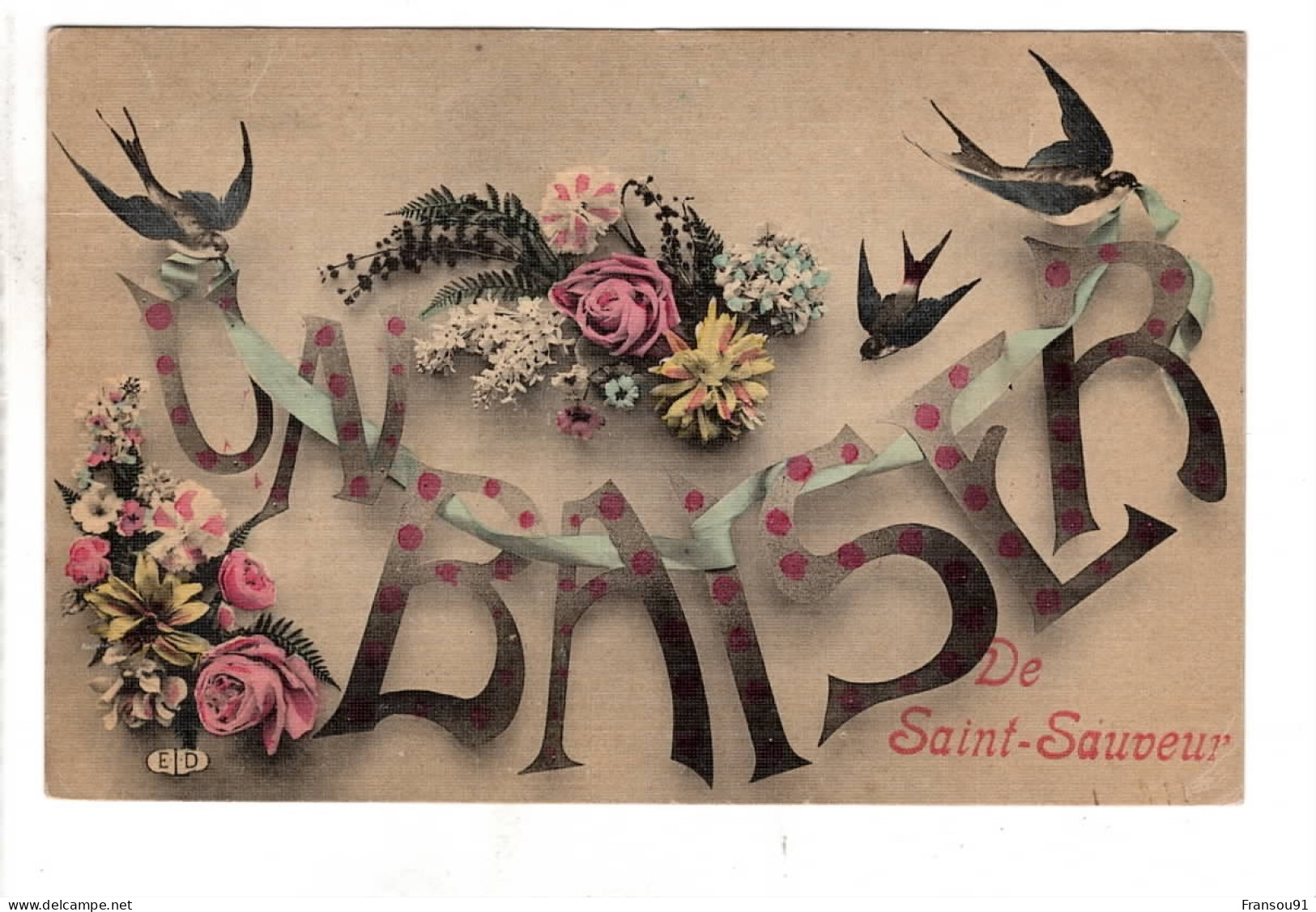 Saint Sauveur Un Baiser ( Cachet St Sauveur ) - Frasnes-lez-Anvaing