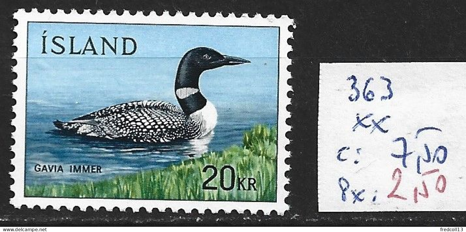 ISLANDE 363 ** Côte 7.50 € - Neufs