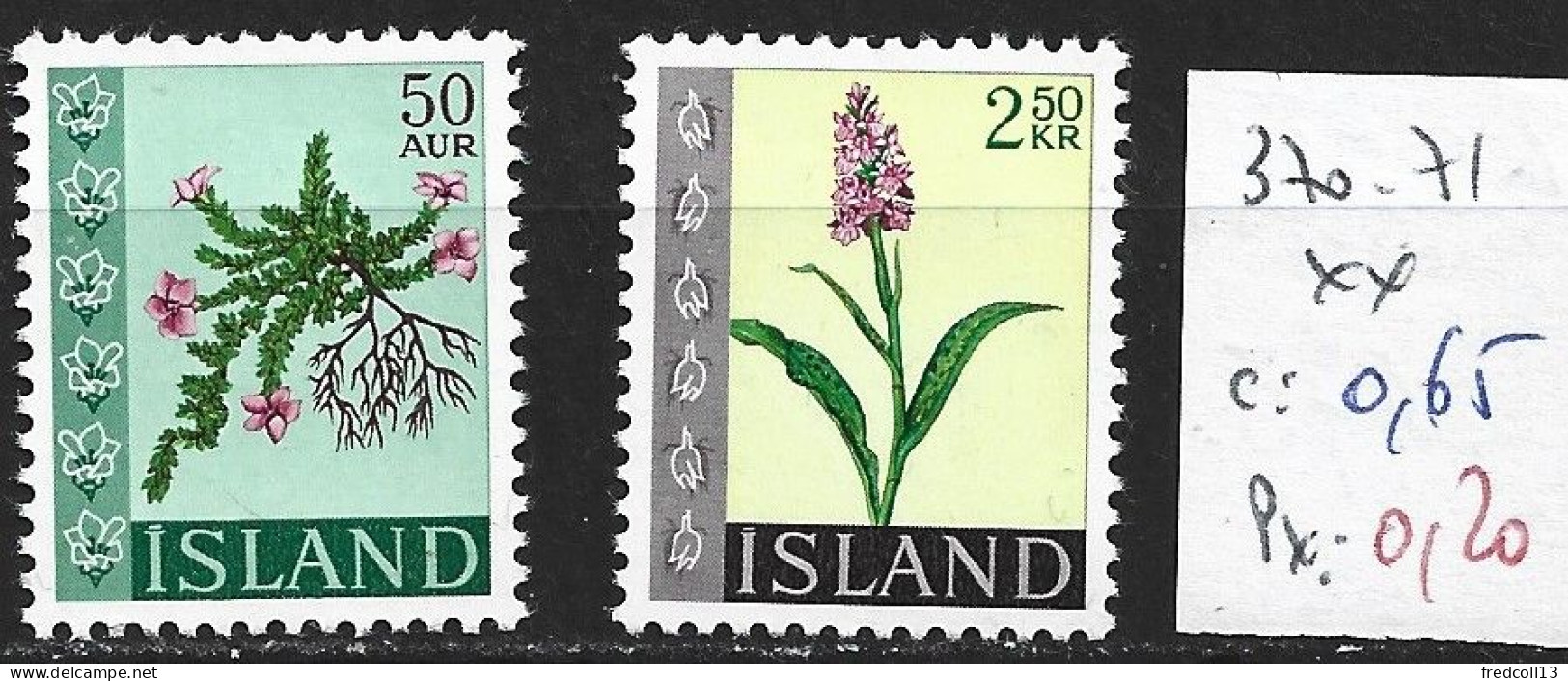 ISLANDE 370-71 ** Côte 0.65 € - Ongebruikt