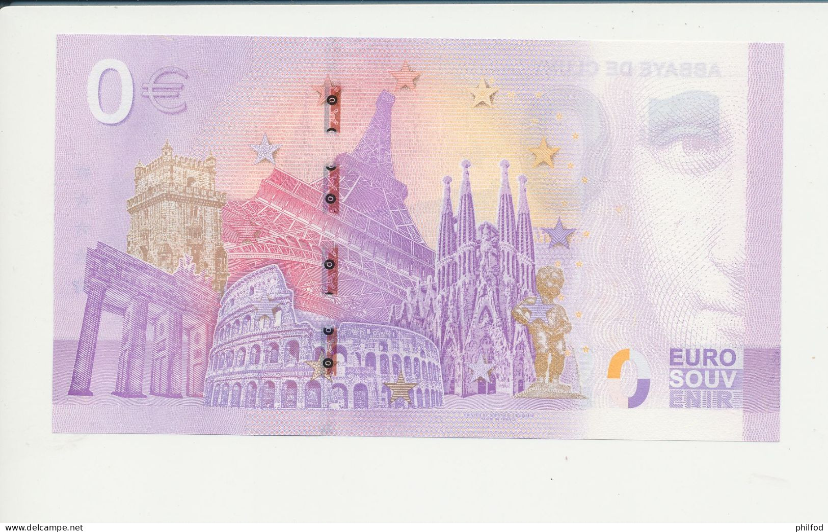 Billet Touristique  0 Euro  - ABBAYE DE CLUNY - UEHV - 2022-1 -  N° 2025 - Altri & Non Classificati