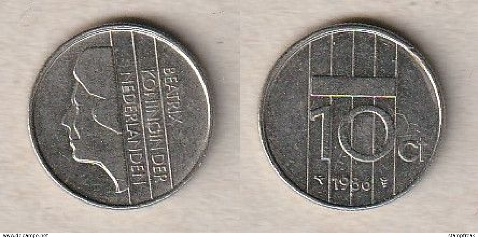 00183) Niederlande, 10 Cent 1986 - 1980-2001 : Beatrix