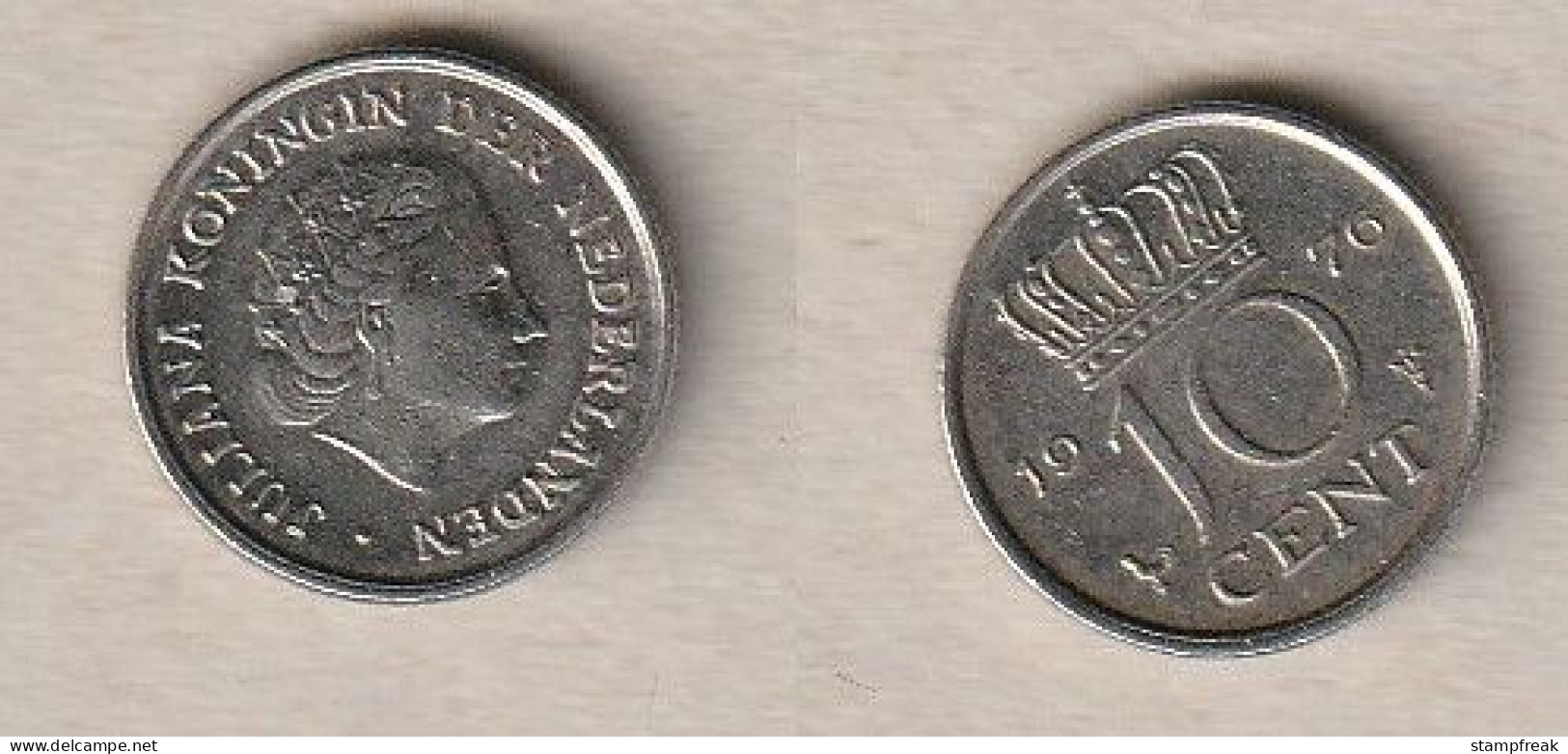 00192) Niederlande, 10 Cent 1976 - 1948-1980 : Juliana