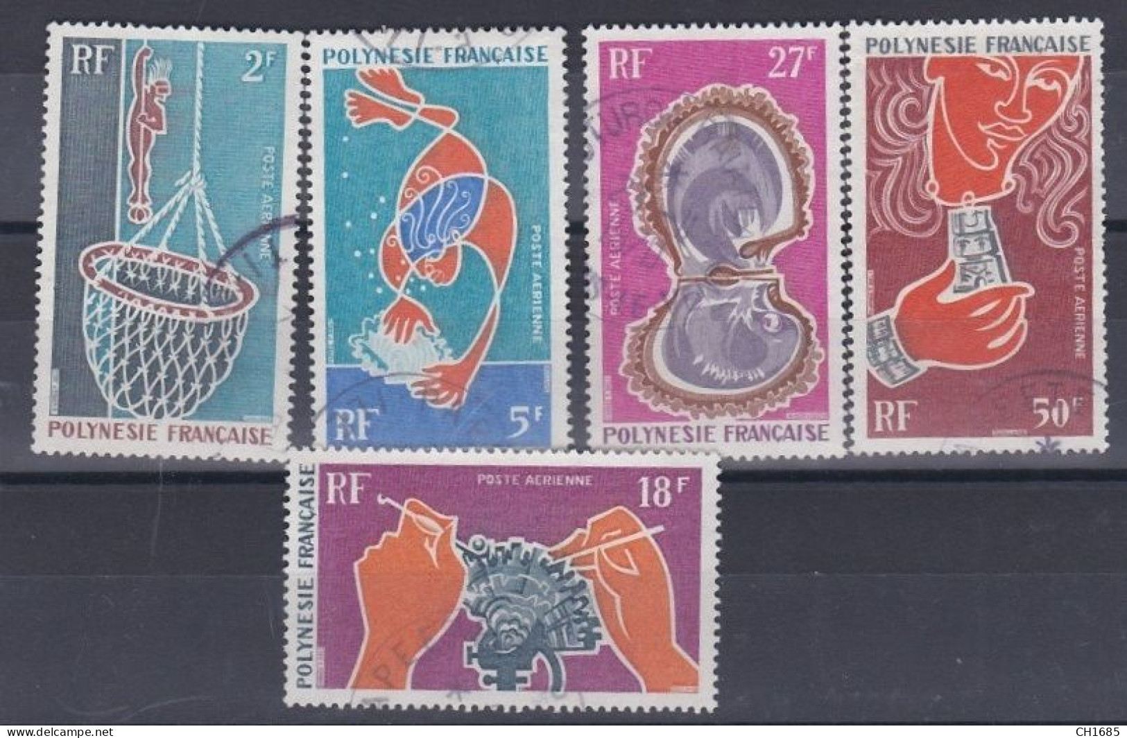 Polynésie : PA 34 à 38 Huitres Perlières Oblitéré - Used Stamps