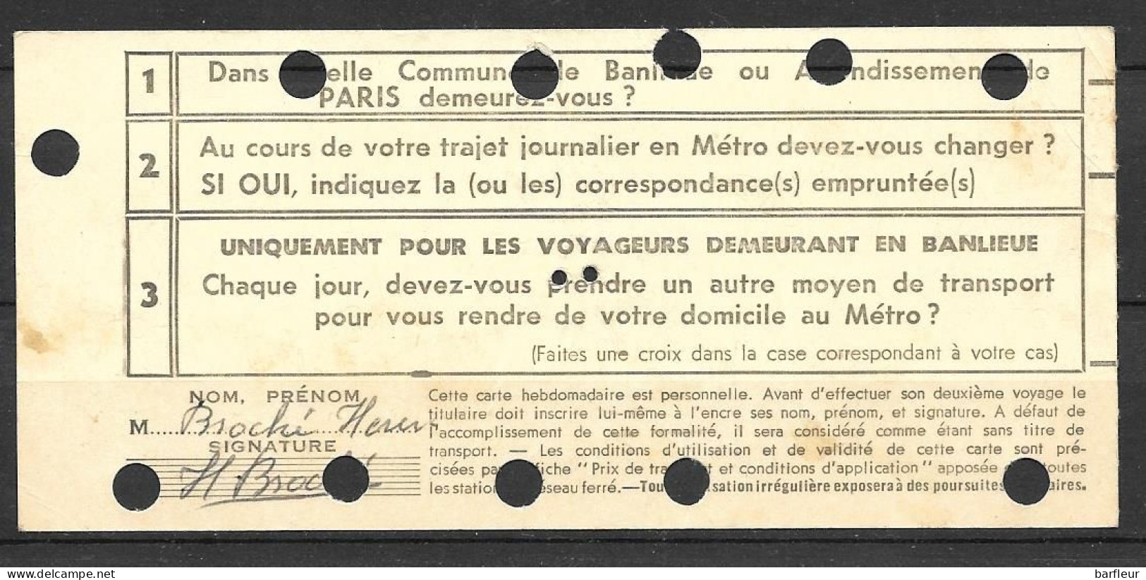 Ancienne Carte Hebdomadaire Du Métro Parisien : Station SAINT MANDE TOURELLE - Europa