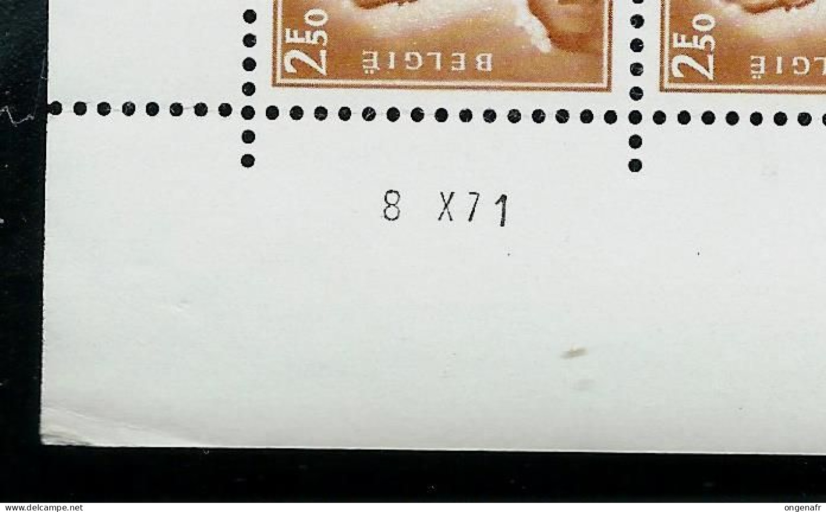 Feuille De 50 Du N° 1574 - Planche 4 - Datée Du 8 X 71 - 1953-1972 Lunettes