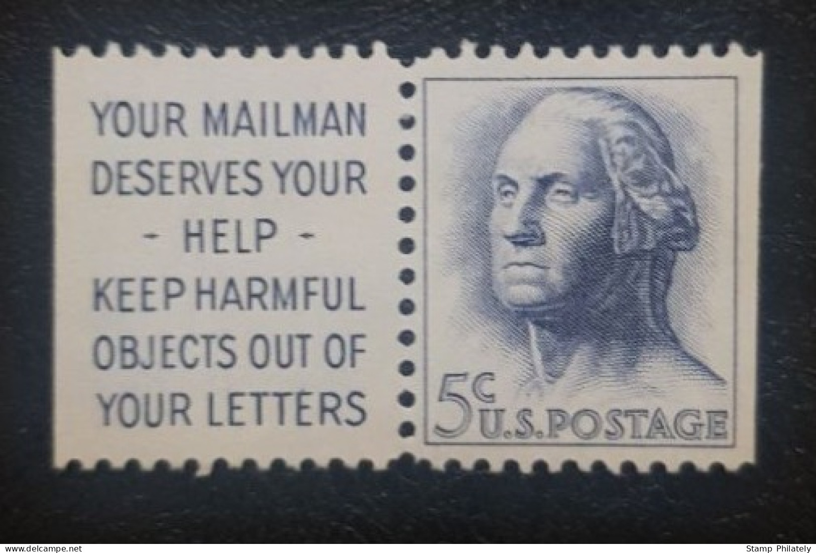 United States Coil Stamp With Slogan Mint No Gum - Rollenmarken